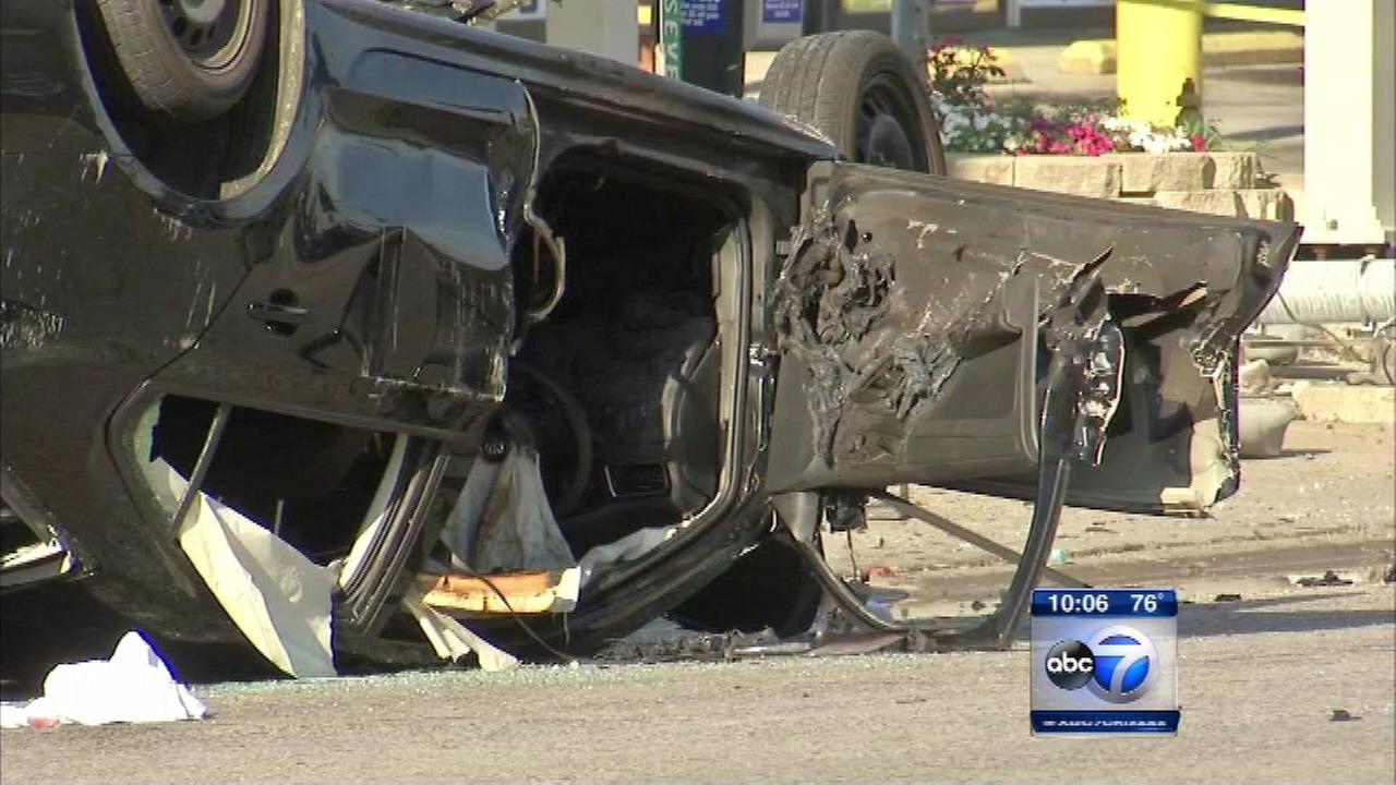 1 dead, 1 injured in fiery Maywood crash