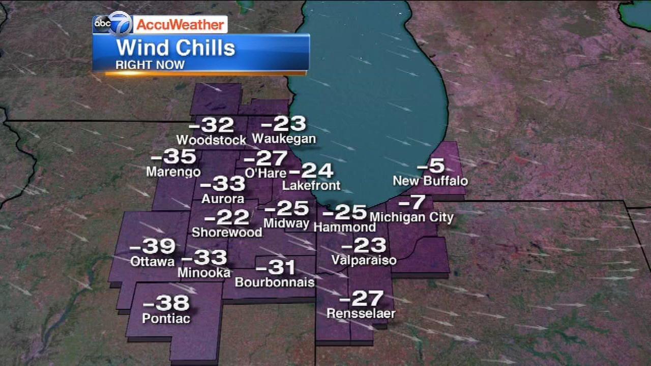 Chicago Weather Wind Chill Advisories remain in effect as New Year