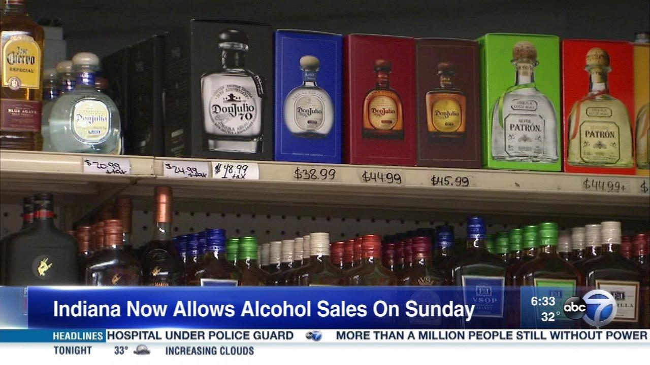 Sunday alcohol sales begin in Indiana
