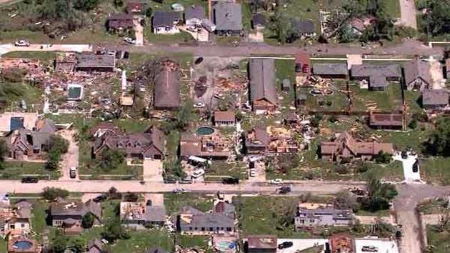 Tornado damage in Coal City, Ill. <span></span>