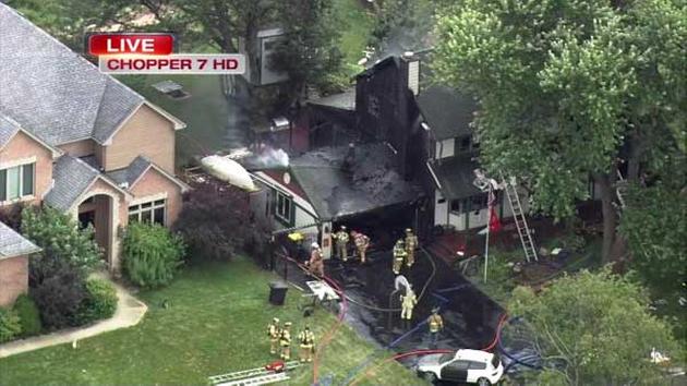 A car caught fire inside a garage attached to a home in West Chicago. 