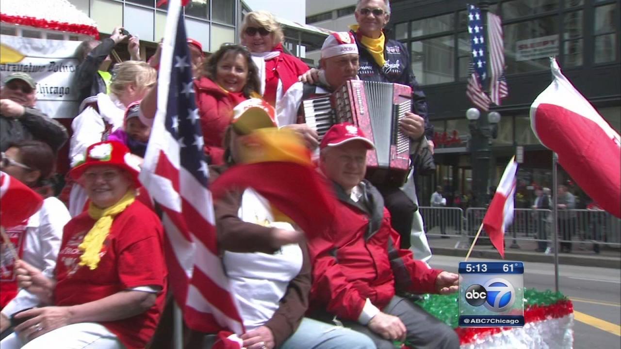 Polish Constitution Day Parade held on State Street in Loop