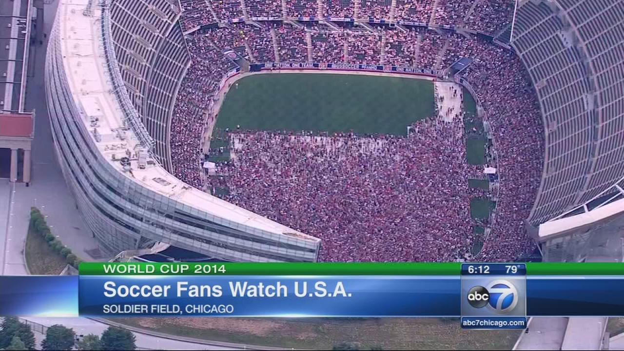 Chicago fans watch USA vs. Belgium from Soldier Field ... - 1280 x 720 jpeg 183kB