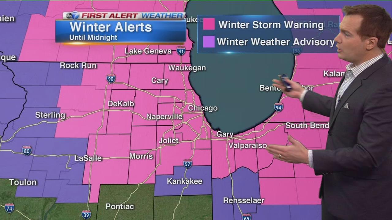 Chicago Weather 2nd round of snow moves in Sunday, 510 inches total