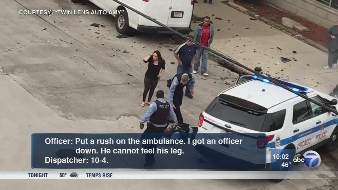 2 Chicago police officers injured in crash responding to fatal shooting - WLS-TV
