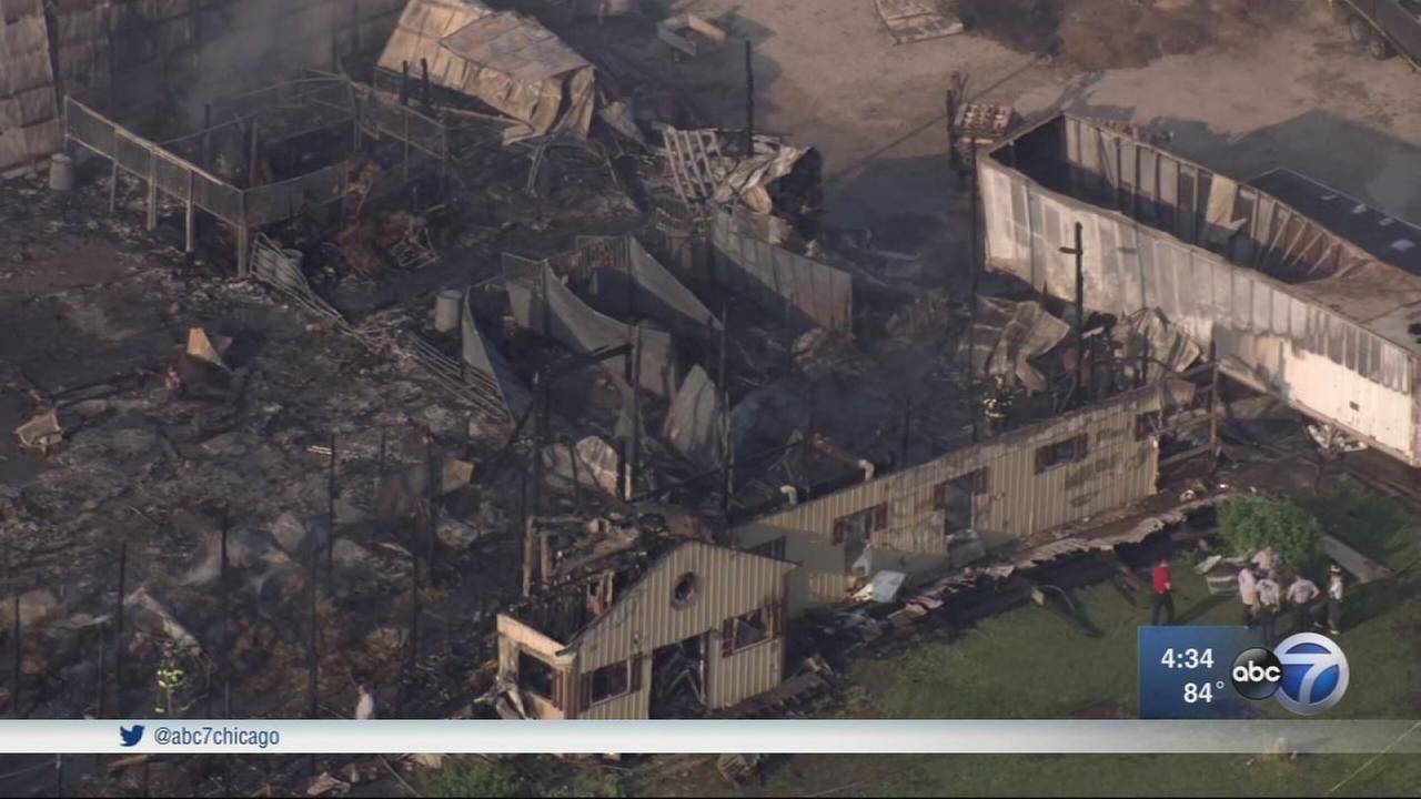 18 horses killed in Plainfield barn fire