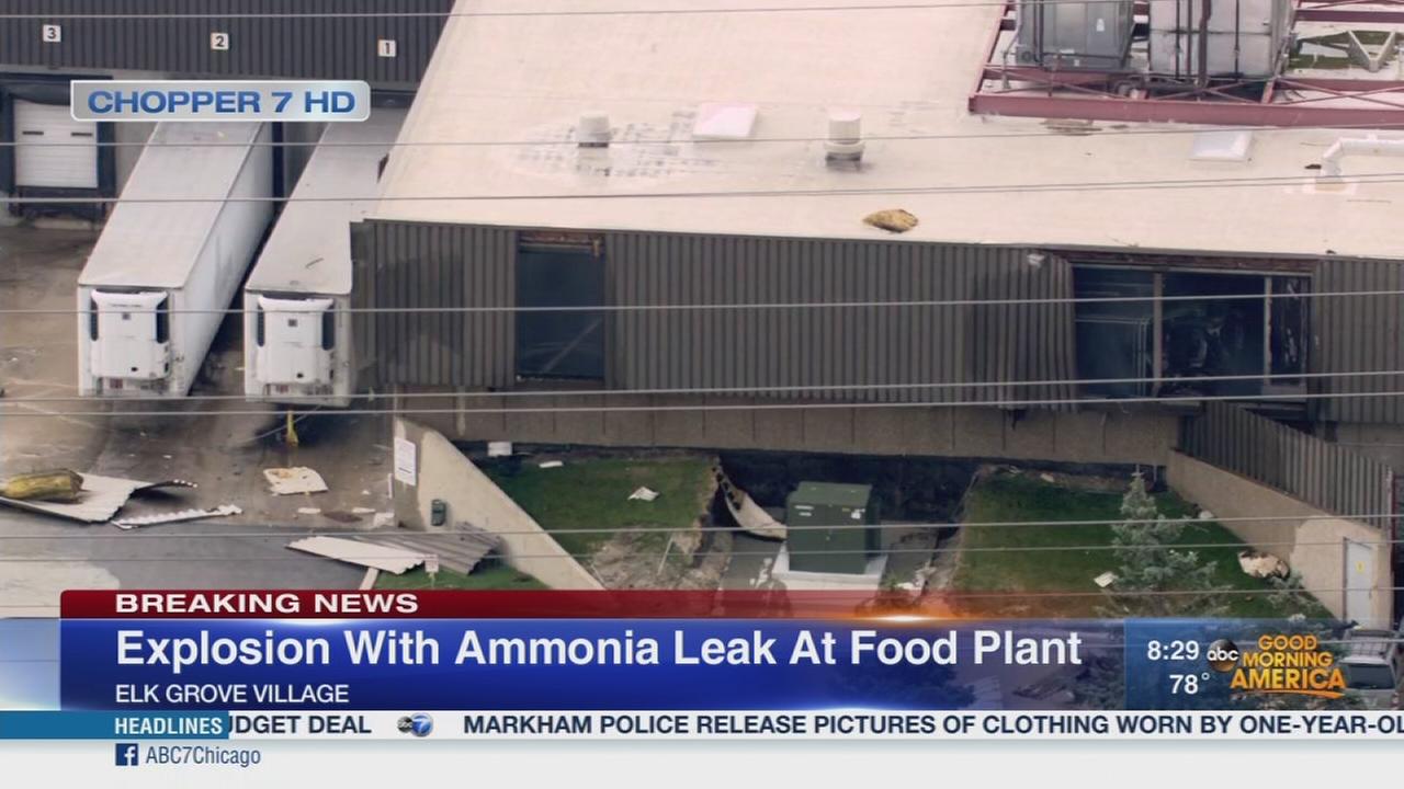 Explosion, ammonia leak prompts evacuation of Elk Grove Village food