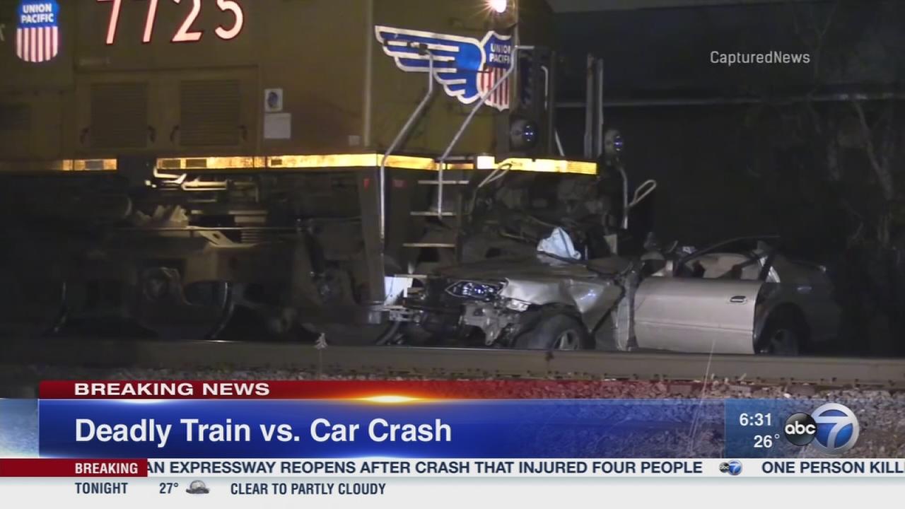 Woman killed in Melrose Park train crash after man drives around railroad gates, investigators