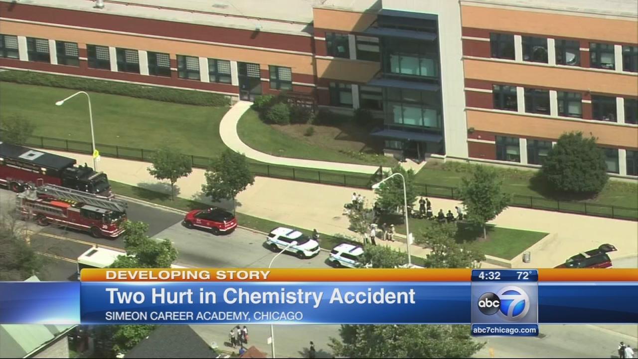 Simeon H.S. chemical spill sends 2 teachers to hospital