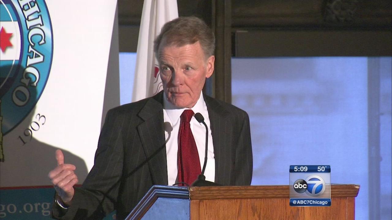 File Michael Madigan speaking at the City Club of Chicago in December 2015