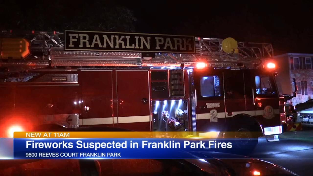Fire damages several Franklin Park buildings; fireworks suspected as
