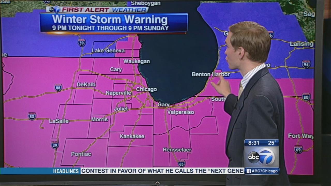 UPDATE: 6-10 inches of snow expected, winter storm warnings issued.