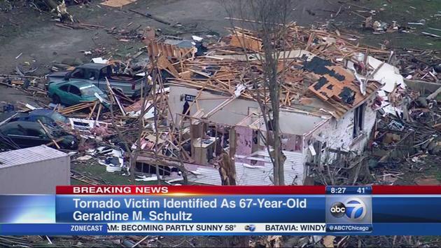 Chicago Weather: Rochelle, Fairdale IL tornado damage cleanup.