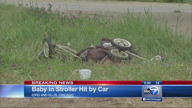 Baby in stroller dies after struck by car following Woodlawn shooting