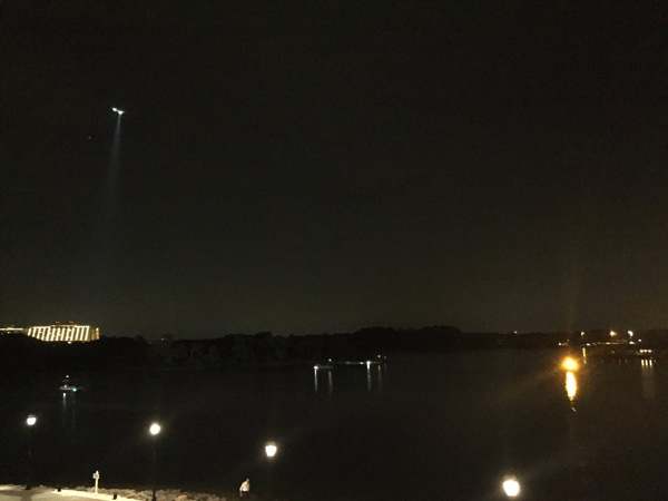 <div class='meta'><div class='origin-logo' data-origin='none'></div><span class='caption-text' data-credit='Twitter/ Bella'>Authorities search for a child who was dragged into the water by an alligator near Disney's Grand Floridian Resort & Spa in Orlando.</span></div>