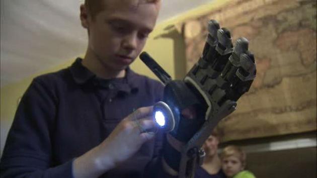 <div class='meta'><div class='origin-logo' data-origin='WPVI'></div><span class='caption-text' data-credit=''>10-year-old Colin Consavage of Claymont, Delaware created a prosthetic hand using the library's 3D printer.</span></div>