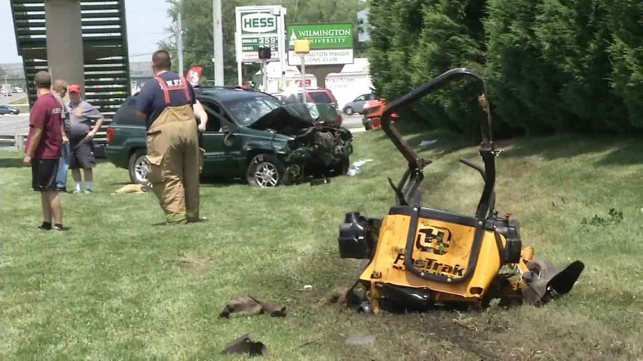 PHOTOS Fatal crash involving SUV, lawnmower