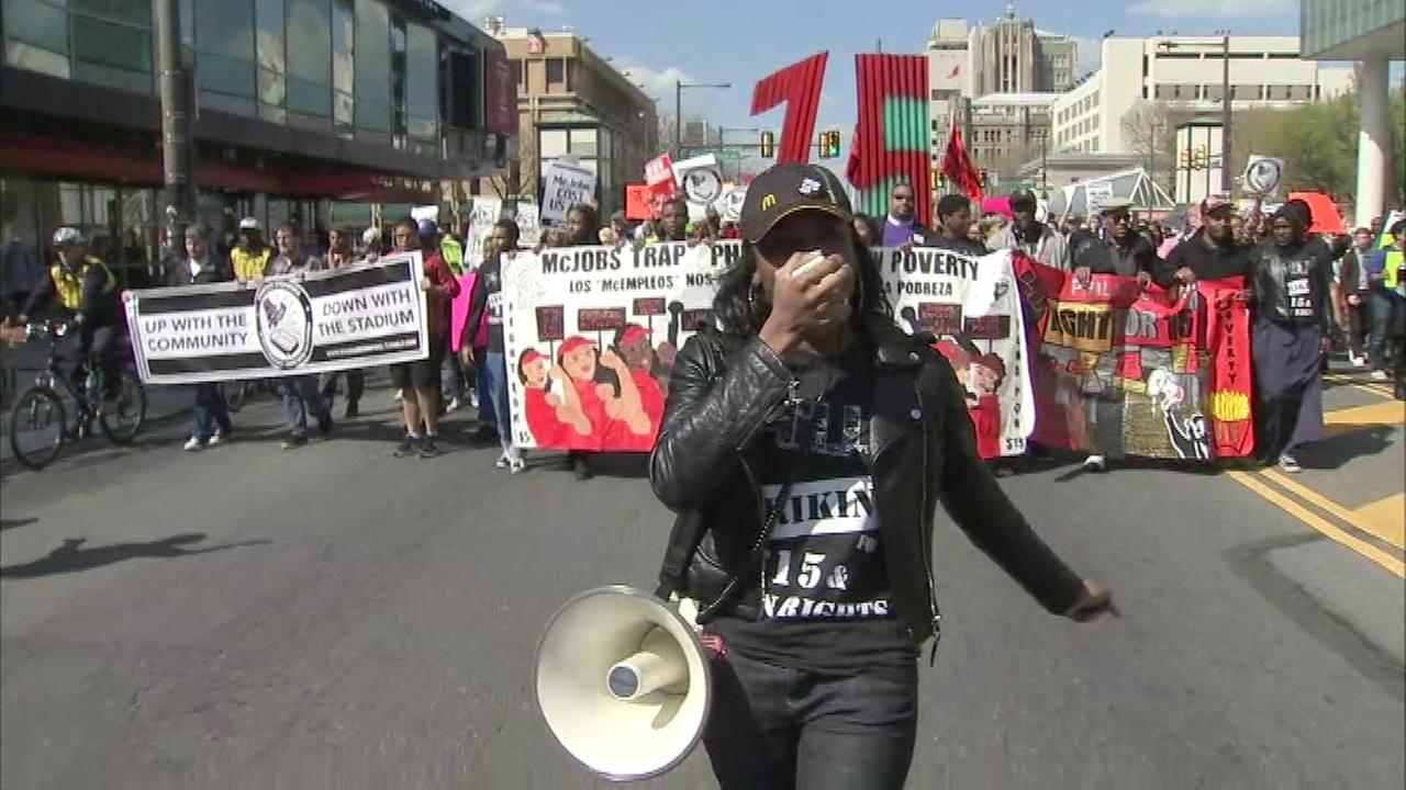 'Day Of Action' Protesters March Down Broad Street | 6abc.com