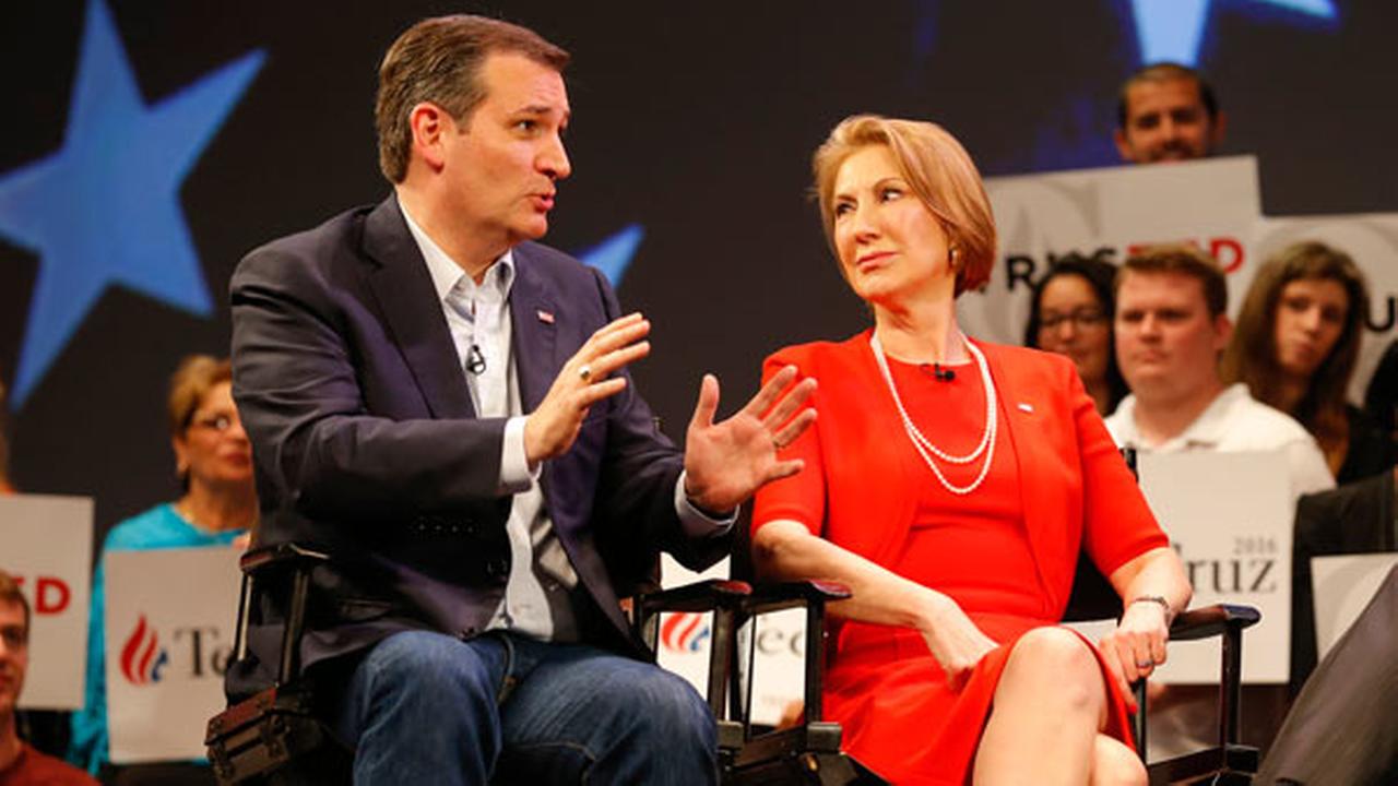 GOP presidential candidate Ted Cruz picks Carly Fiorina as running mate