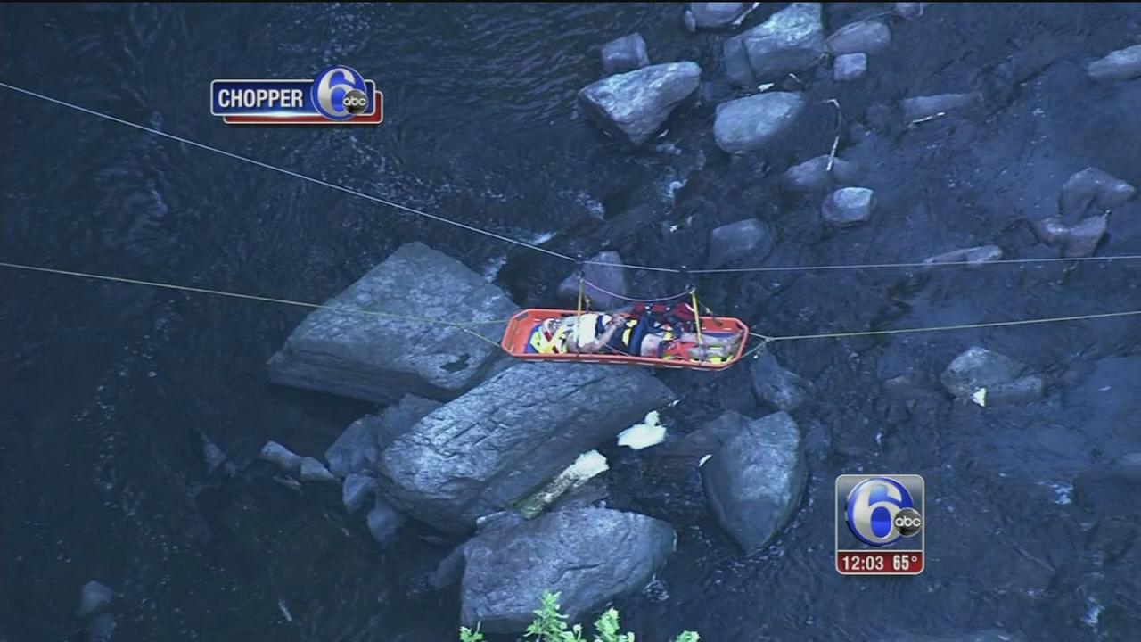 Man rescued after rock climbing accident at Bucks County park