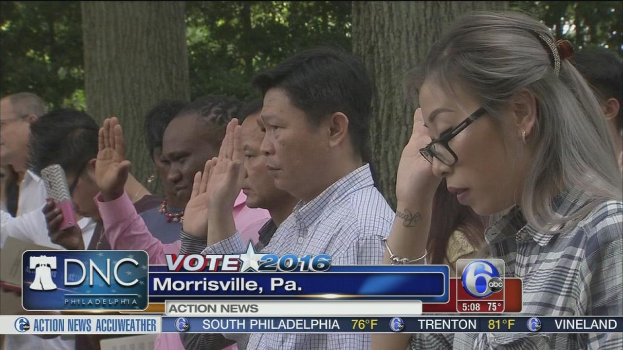 New Citizens Sworn In On Final Day Of Dnc