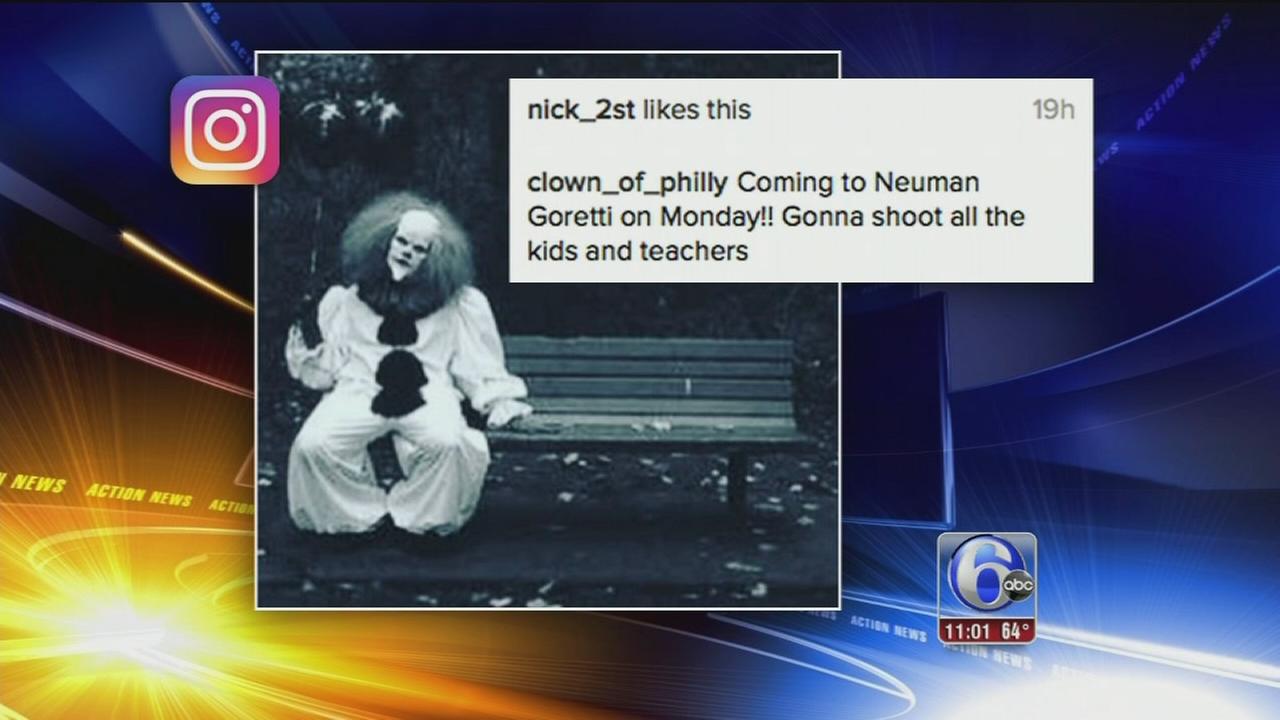 Philadelphia School District, police taking "scary clown threats" seriously - WPVI-TV