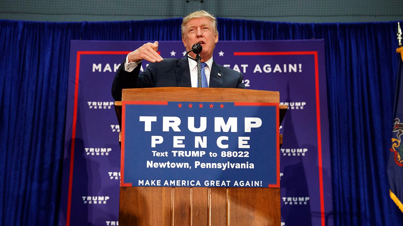 Trump talks jobs, taxes, terrorism at Newtown rally - 6abc.com