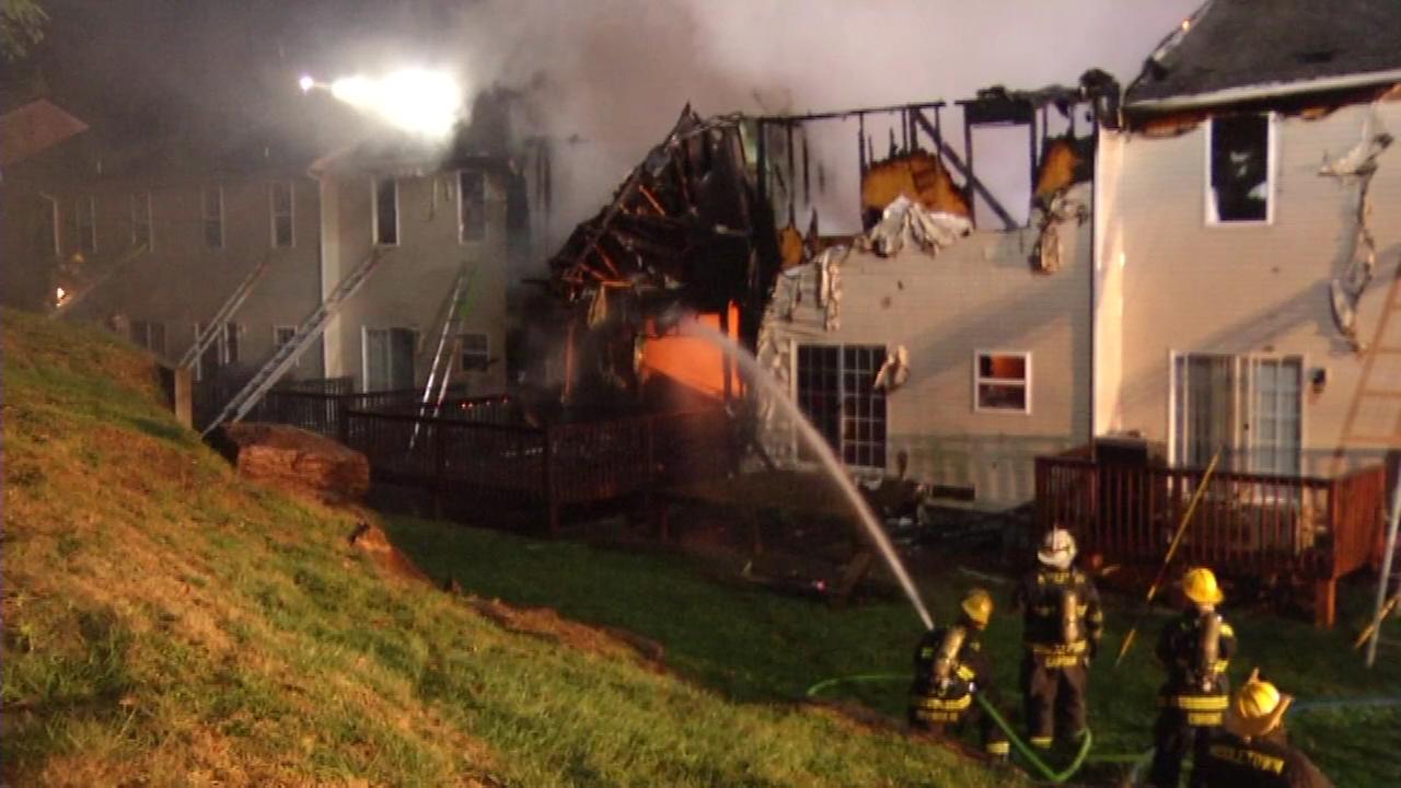 PA FIREFIGHTER INJURED AT ROW HOUSE FIRE | Firefighter Close Calls ...