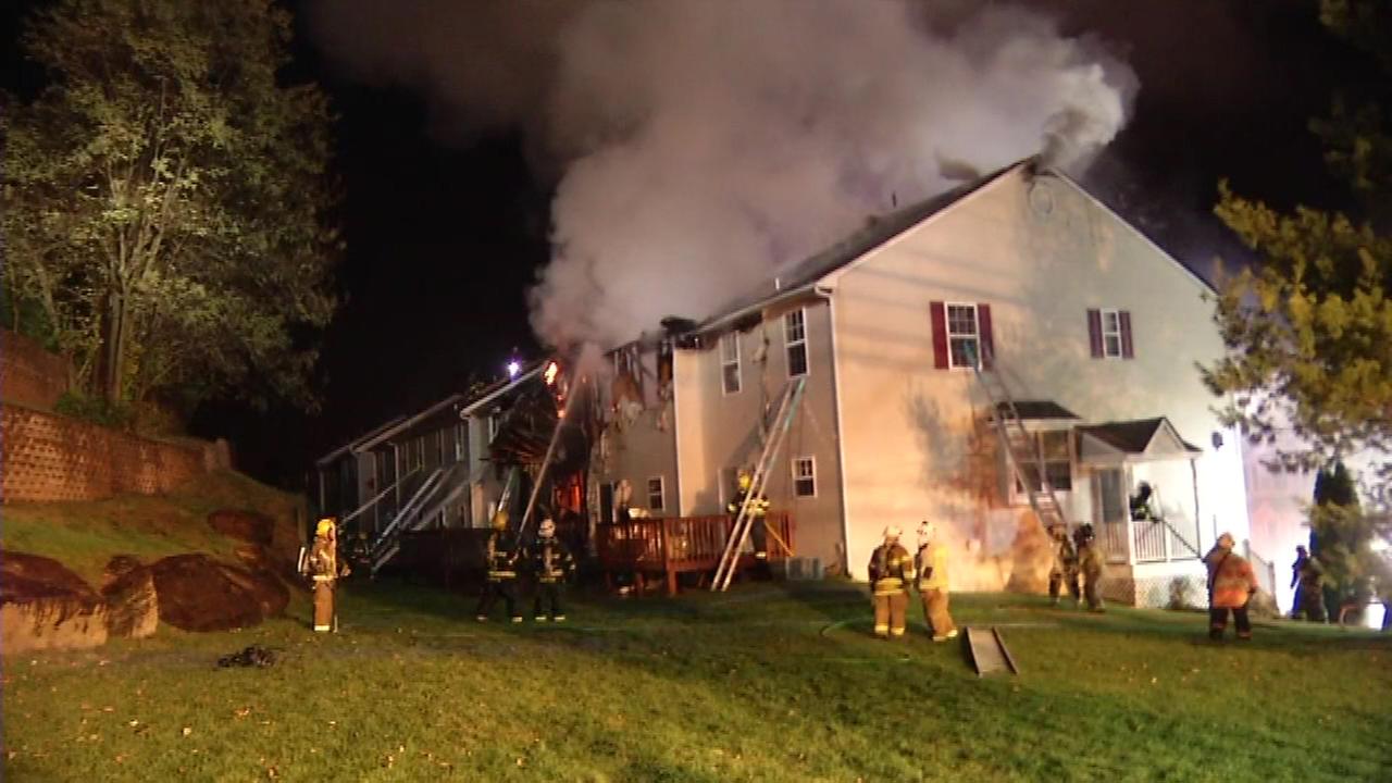 PA FIREFIGHTER INJURED AT ROW HOUSE FIRE | Firefighter Close Calls ...