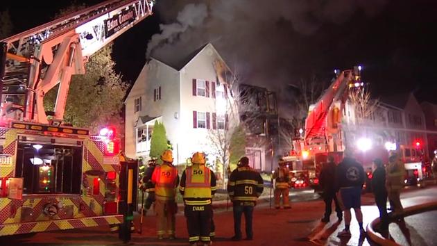 PA FIREFIGHTER INJURED AT ROW HOUSE FIRE | Firefighter Close Calls ...