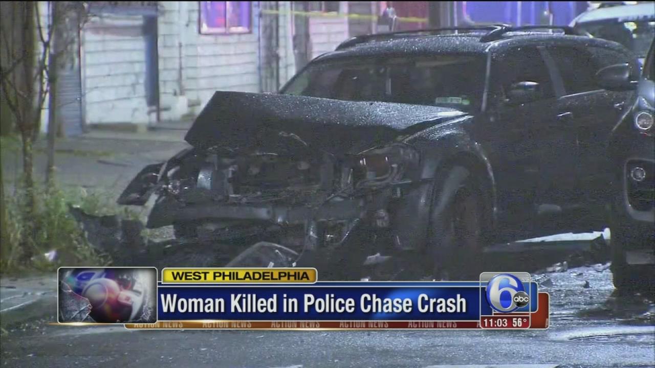 Woman dies after police chase, crash in West Philadelphia - 6abc.com