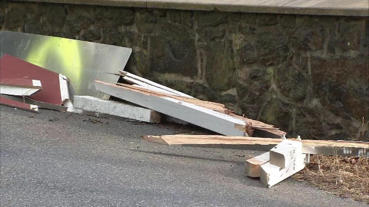 Covered bridge damaged by snow plow in Hockessin