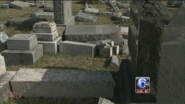 Rabbi: More than 500 headstones damaged at Philadelphia Jewish cemetery 