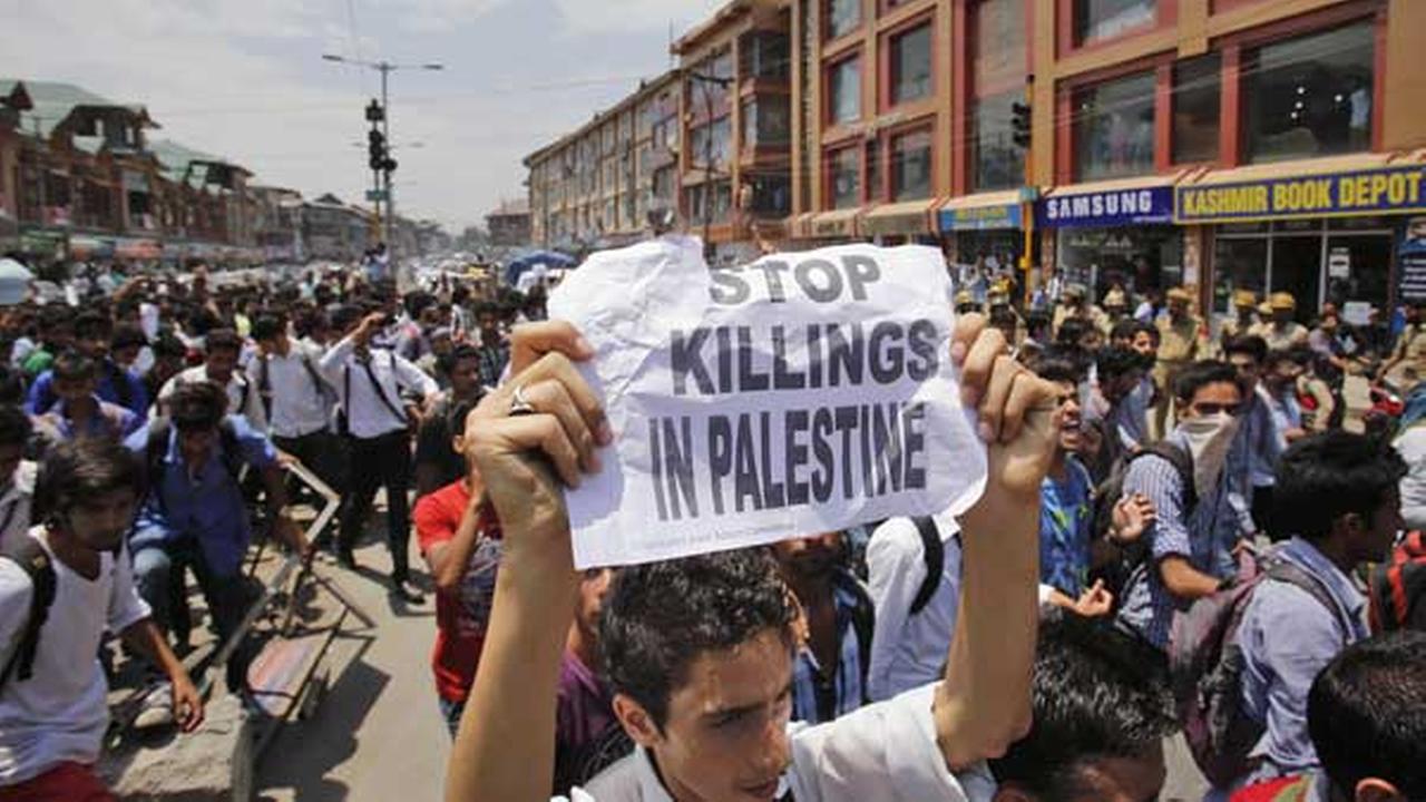 Muslim Kashmir Protes Agresi Israel ke Gaza dg cara unik !