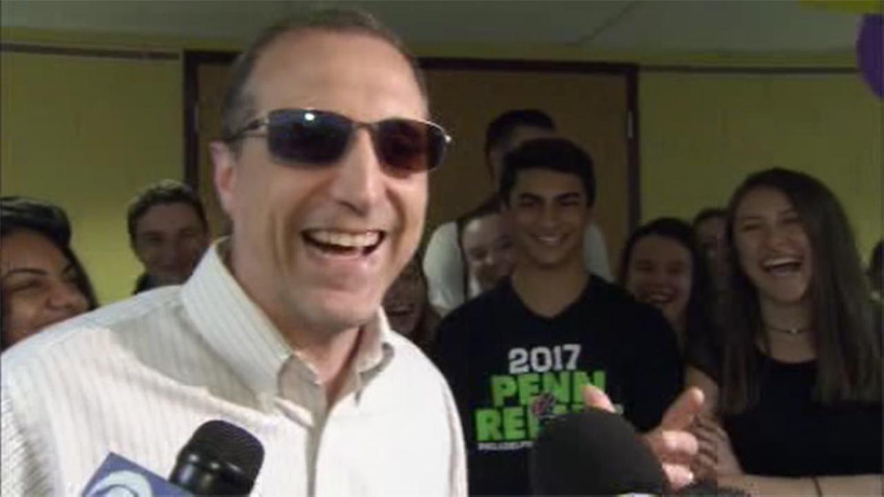 Students surprise Montco teacher with glasses for color blindness - 6abc.com