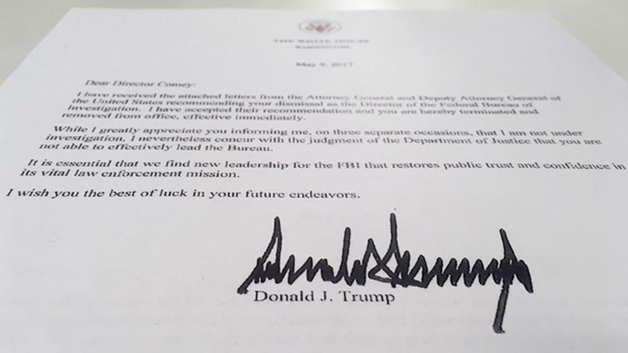 key moments that led up to fbi director comeys firing 6abc com comey letter