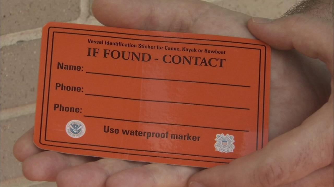 Coast Guard ID your canoe or kayak