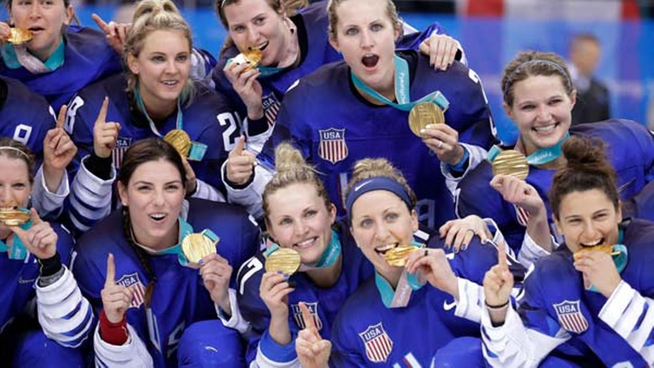 US women's hockey team beats Canada for Olympic gold