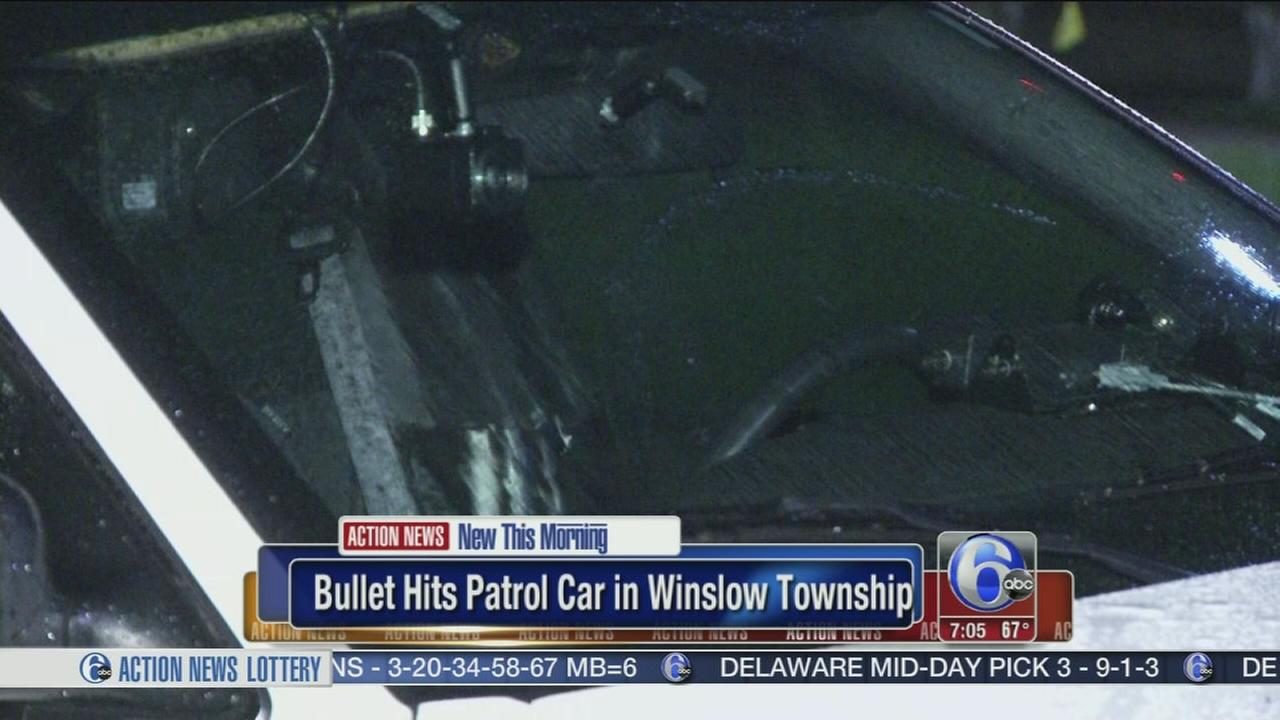 Suspect fires shot at patrol car in Winslow Township