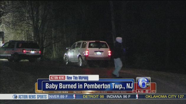 VIDEO: Newborn found on fire on Burlington County road
