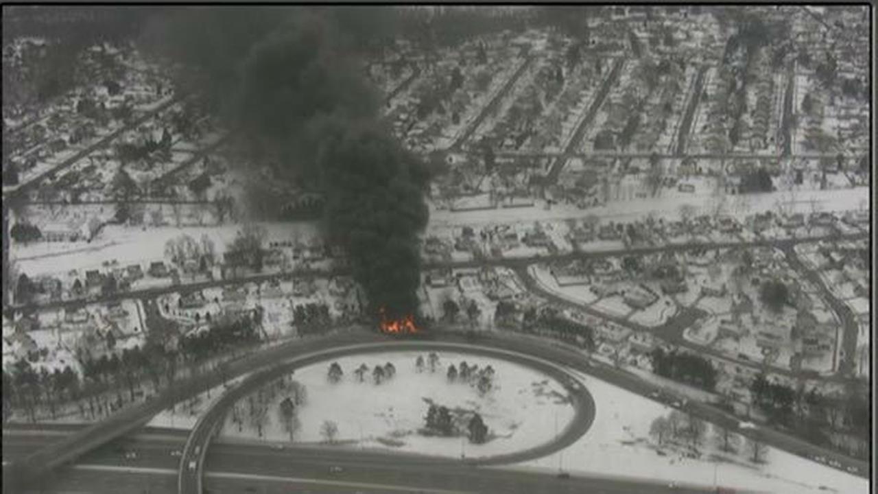 PHOTOS Massive tanker truck fire in Pennsauken, NJ