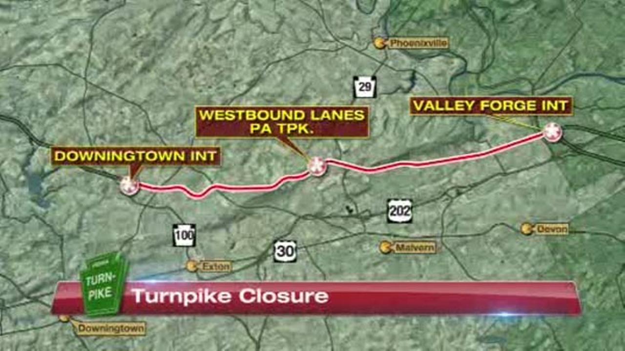 Pennsylvania Turnpike westbound reopens in Chester County