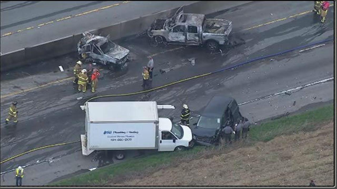 Pictures from fiery crash on I78