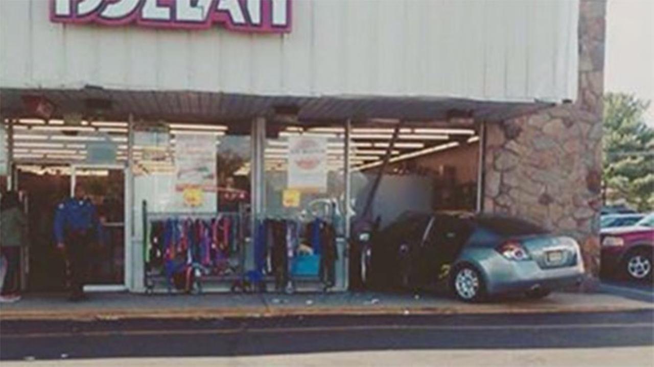 Car slams through front of Family Dollar Store in Glassboro