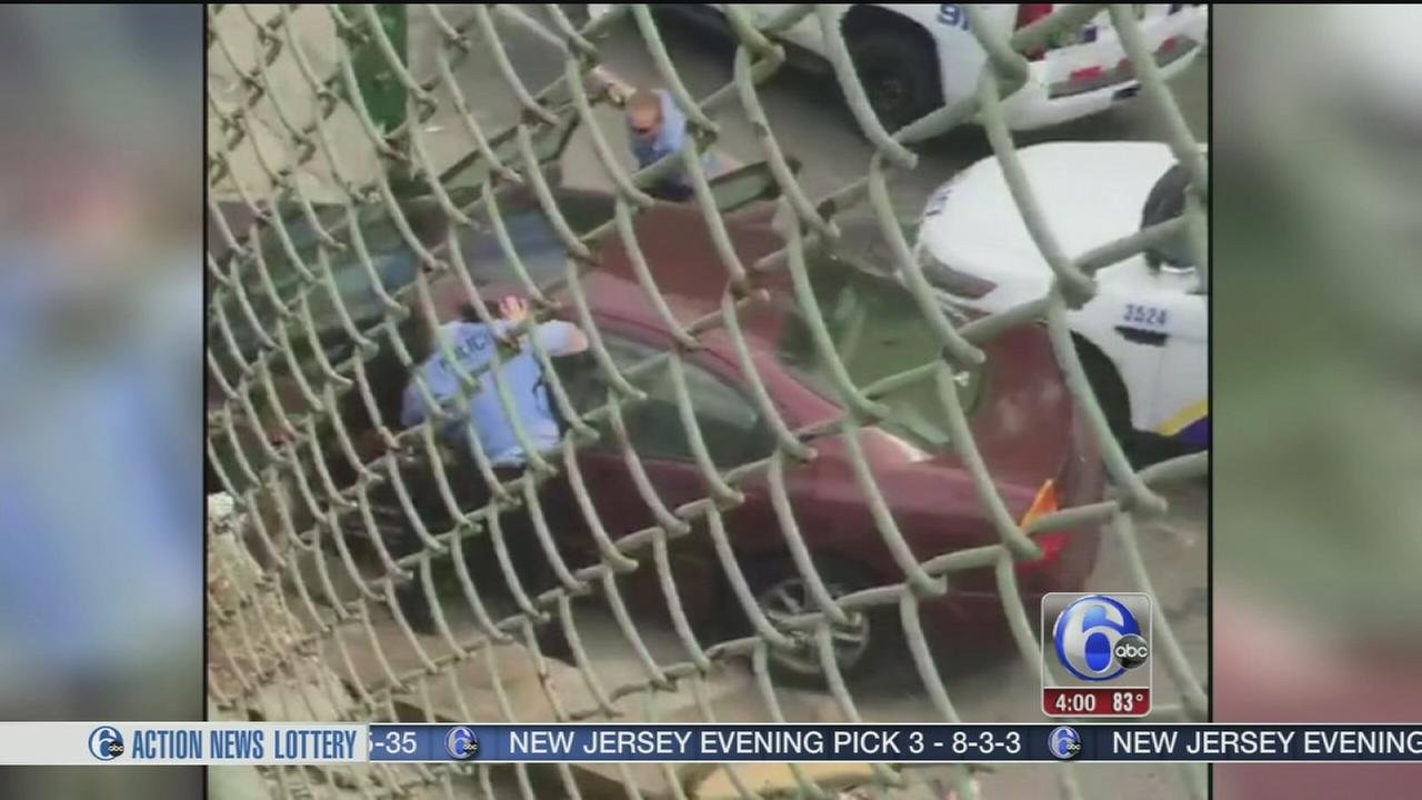 Several Philadelphia police officers struck by fleeing car; suspect shot - 6abc.com