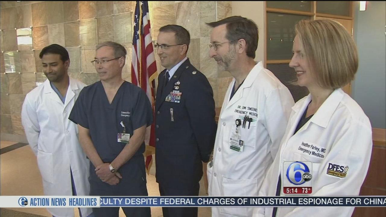 Delaware Air National Guardsman presents military coin to man who ... - 6abc.com