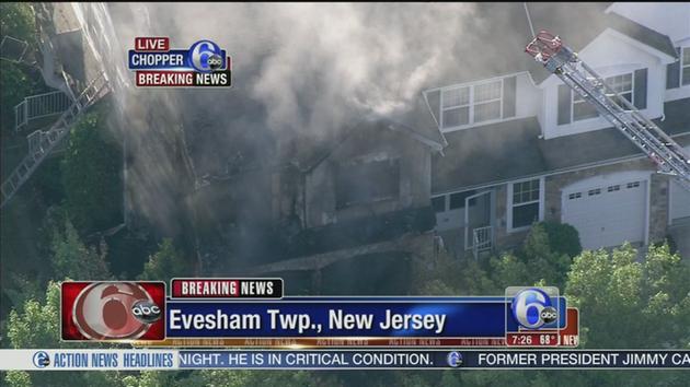VIDEO: Fire at townhome development in NJ