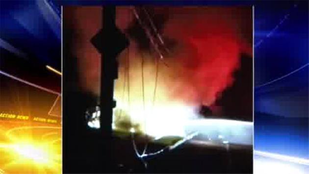 VIDEO: Driver crashes, car catches on fire in Roxborough