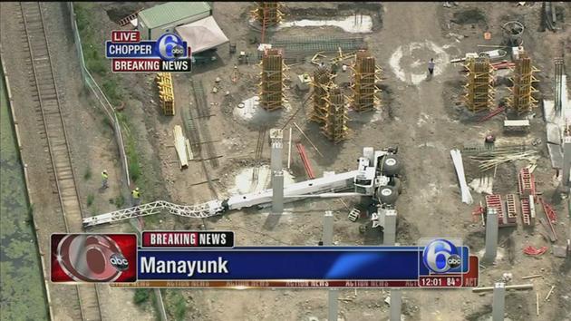 VIDEO: Rescuers respond to crane accident in Manayunk