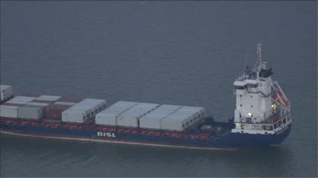 VIDEO: Cargo ship runs aground in the Salem River in New Jersey